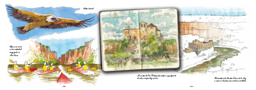 Segovia cuaderno de viaje acuarela