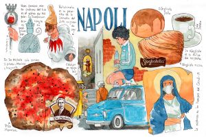 Acuarela Napoles Watercolor Naples
