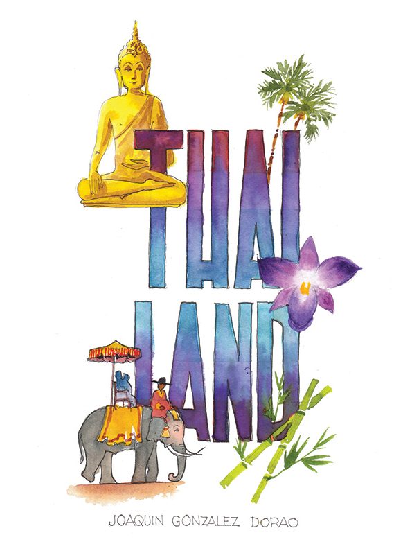 Tailandia cuaderno de viajes con acuarelas