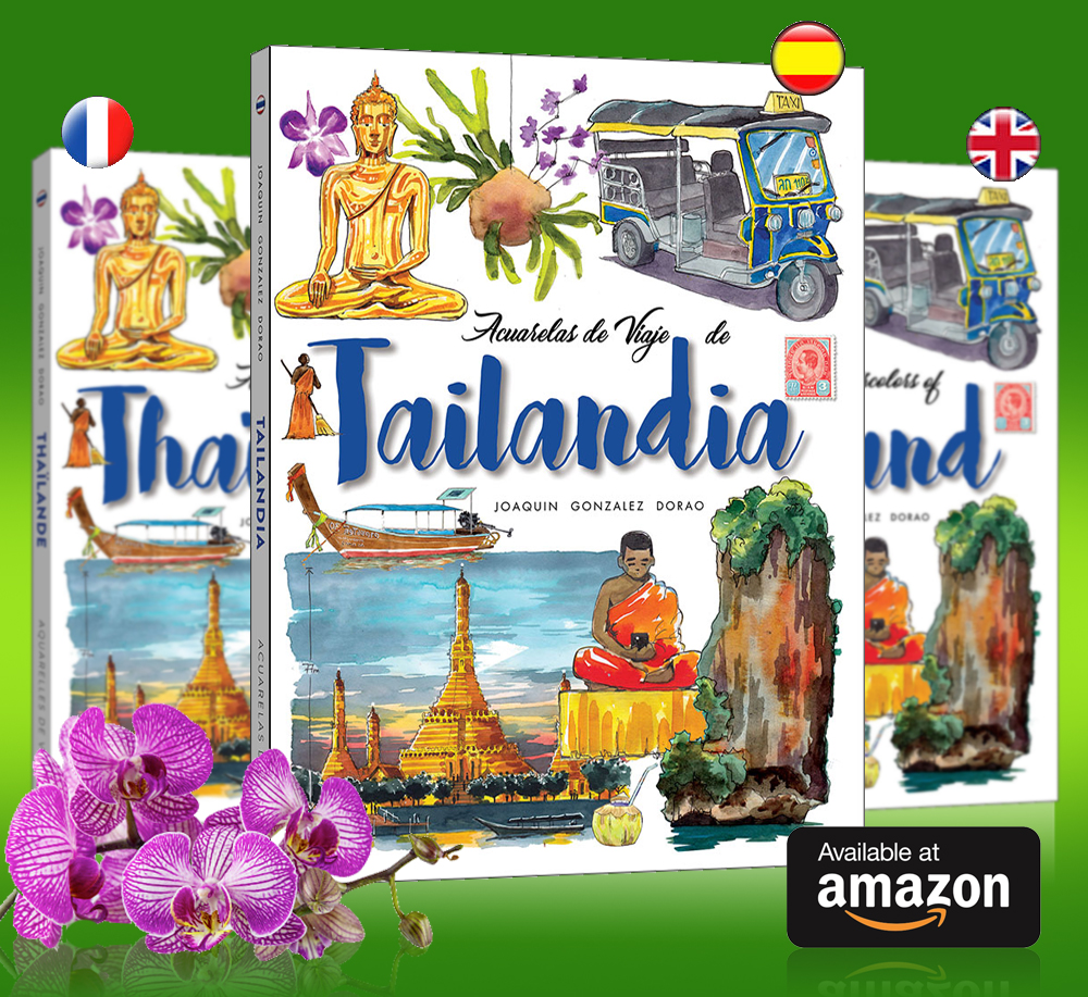 Tailandia acuarelas de viaje cuaderno de viajes