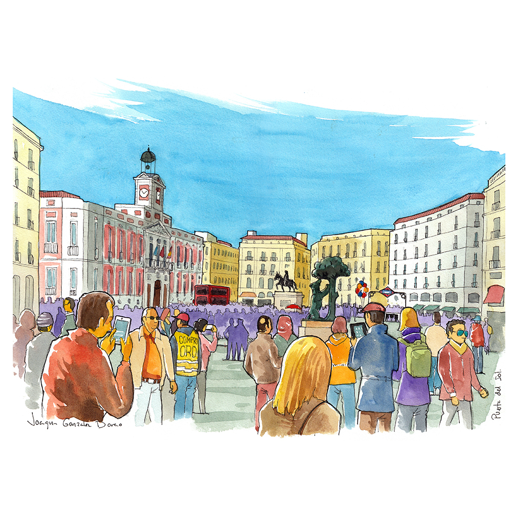 urban sketchers acuarela Madrid
