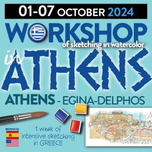 Urban sketching workshop in Athens