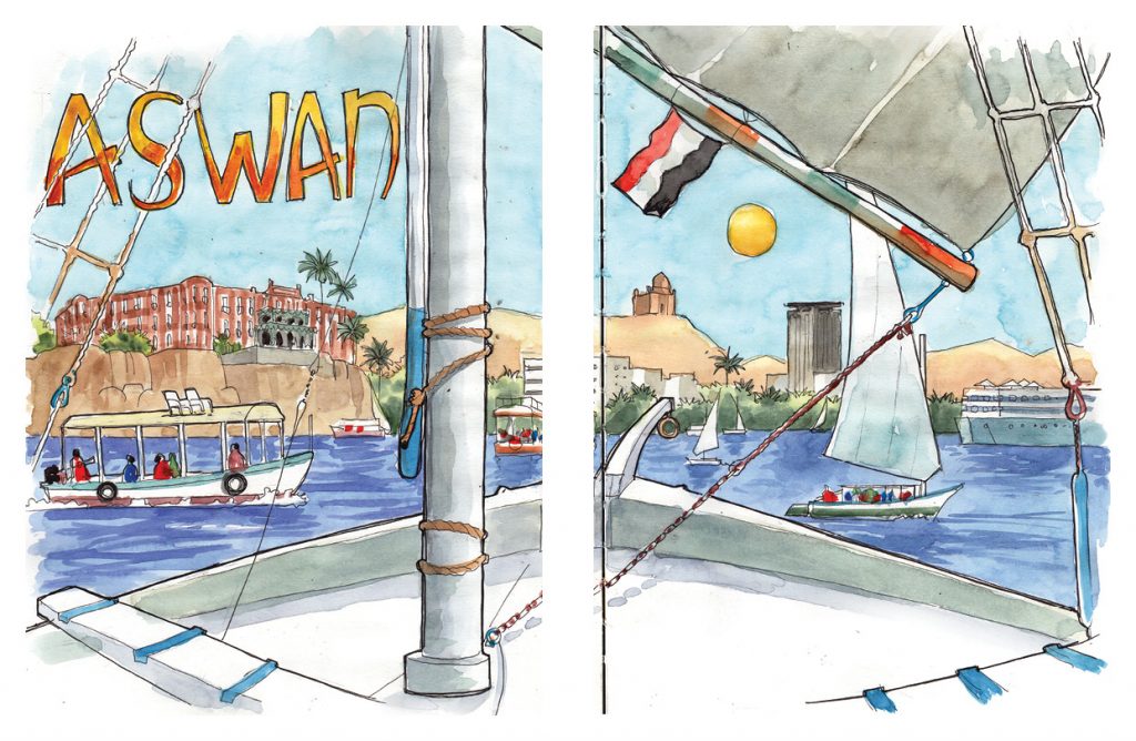 Egipto acuarelas de viaje
