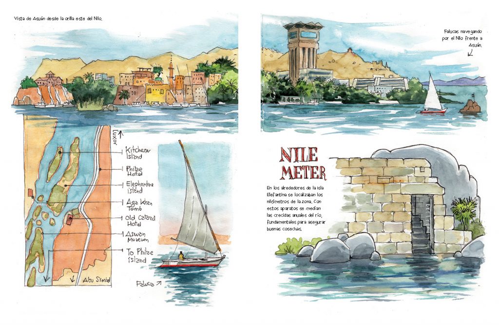 Egipto acuarelas de viaje
