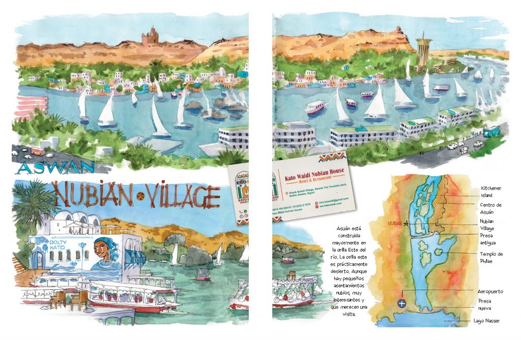 Egipto acuarelas de viaje