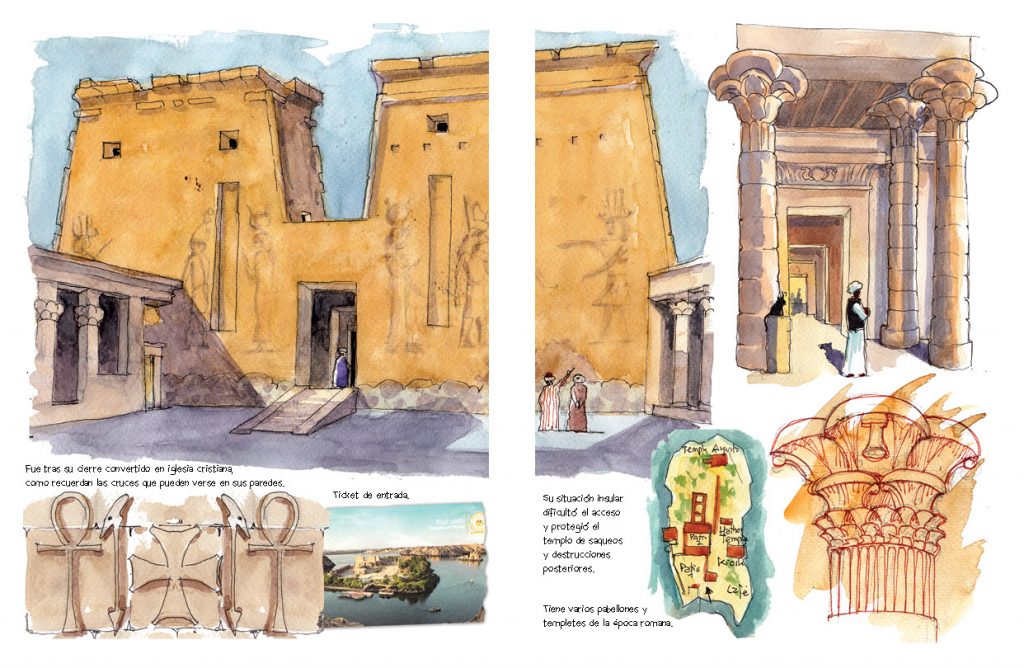 Egipto acuarelas de viaje