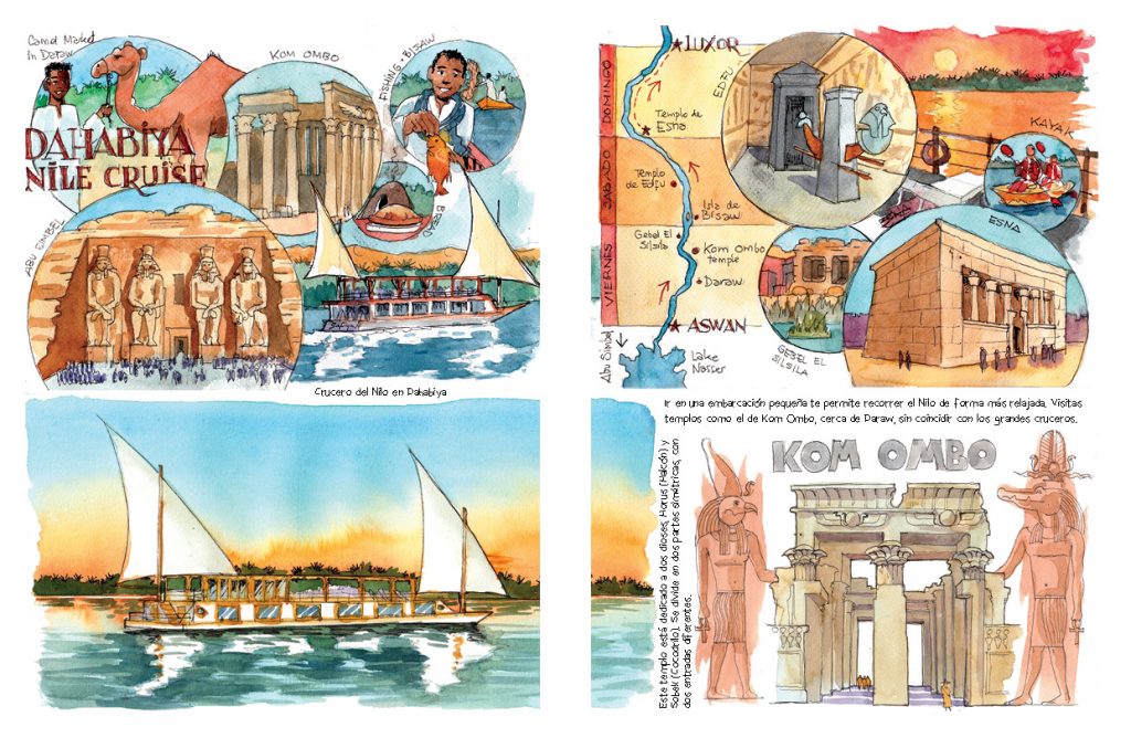 Egipto acuarelas de viaje