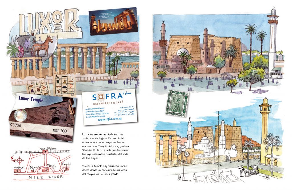 Egipto acuarelas de viaje