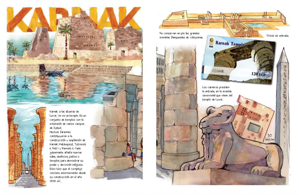 Egipto acuarelas de viaje