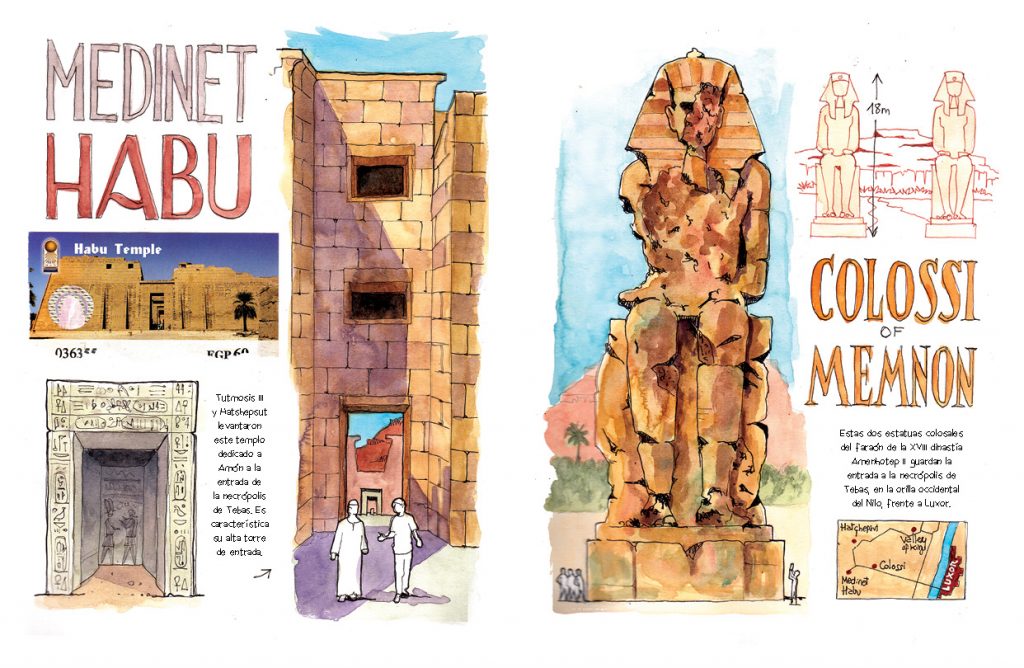 Egipto acuarelas de viaje