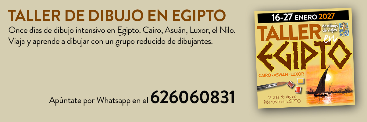 Taller de dibujo en Egipto